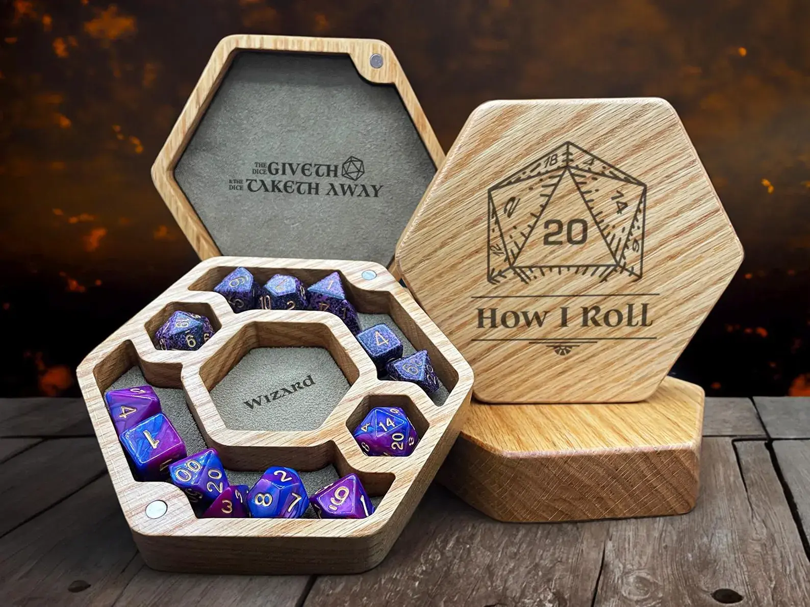 Red-Oak-Leather-Lined-Dice-Box-for-TTRPG